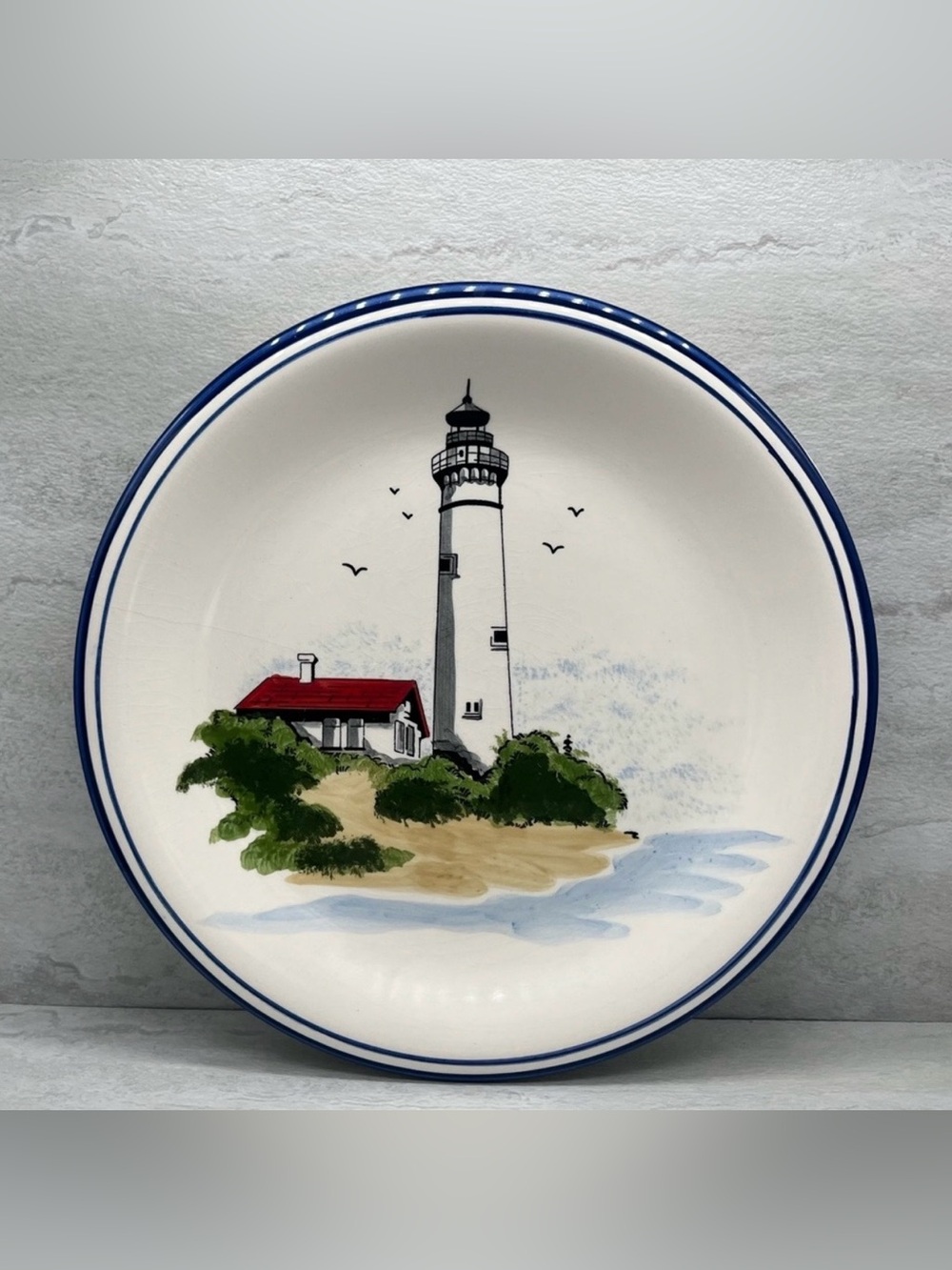 🔥 $12 Libbey Nautical Lighthouse Plate
